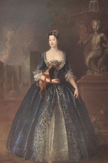 antoine pesne Portrait of Anna Orzelska with a pug China oil painting art